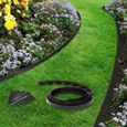ID MARKET - Bordurette de jardin flexible noire 10M + 30 piquets d'ancrage-3