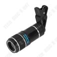 TD® Objectif pour smartphone 12X optique zoom télescope caméra objectif clip télescope de téléphone portable couleur noir bleu -3