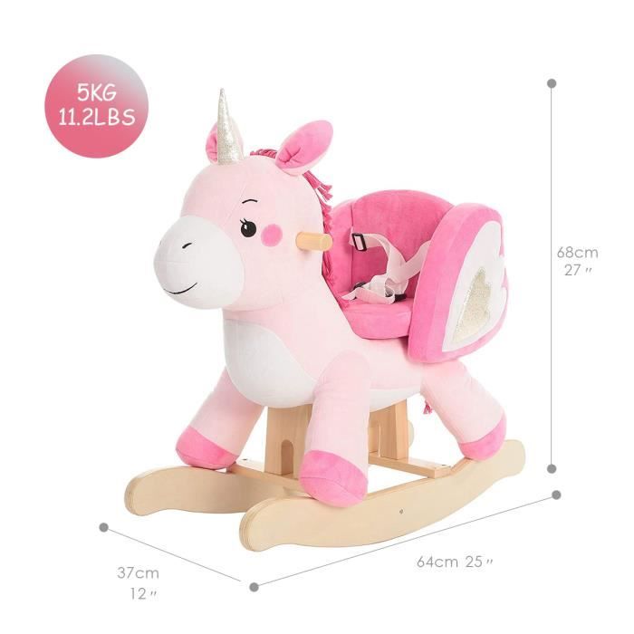 Bebe fille sur cheval a bascule 10,3 x 7 x 5,1 cm - par 6 lots de 1 - RETIF