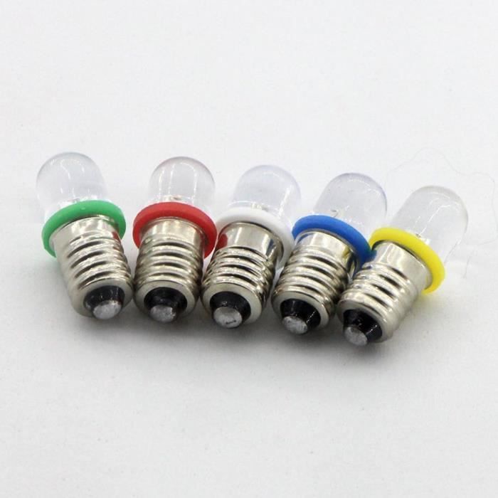 Lot De 10 Ampoules E10 Vis Base Mini 24V 5W Jaune Chaud - UXCELL