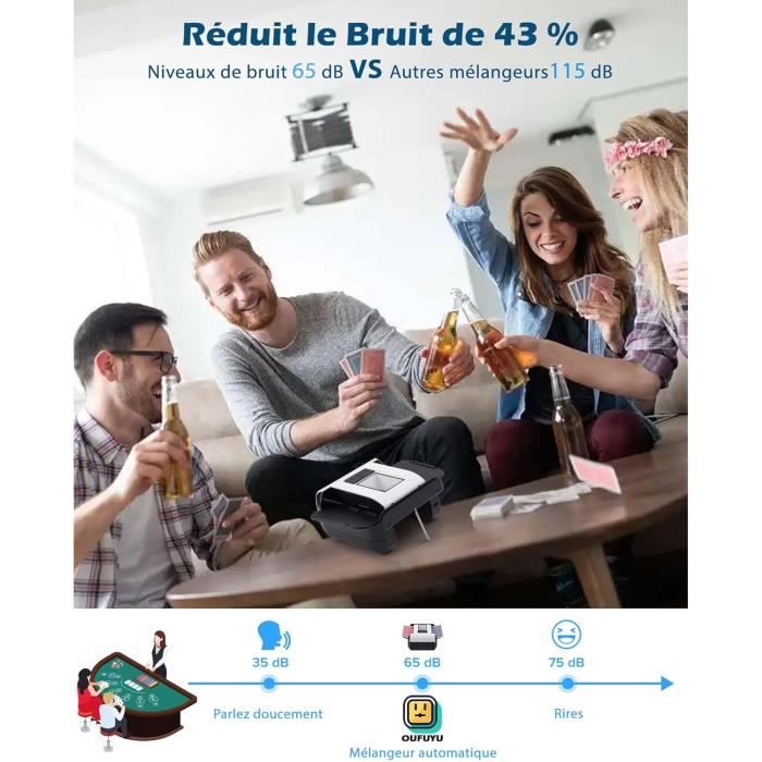 Mélangeur De Cartes Automatique OBLITZON – Rechargeable 2000 MAh – 1 à 2 Jeux – Silencieux