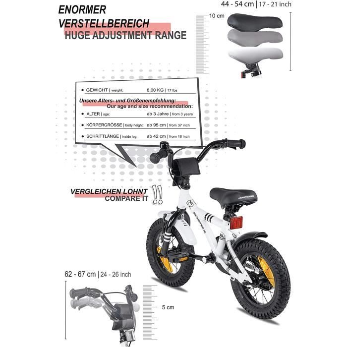 Prometheus velo enfant 3 ans vélo enfant 12 pouces pour garcon et