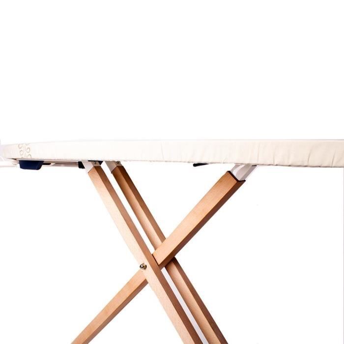 KITCHEN MOVE TAIGA - Table à repasser en bois - 130x47 H95cm - Repose fer  et repose centrale vapeur - Cdiscount Maison