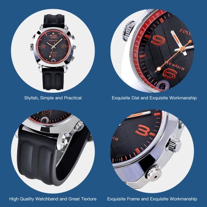 FOXWEAR Montre Smart 720 P HD WIFI Cam ra de Surveillance