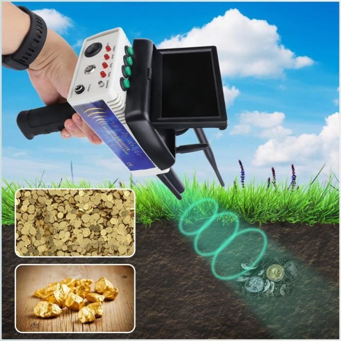 Syrisora Détecteur De Métaux GR8000 - Portée 1000m, Profondeur 15m - Chercheur Or Professionnel