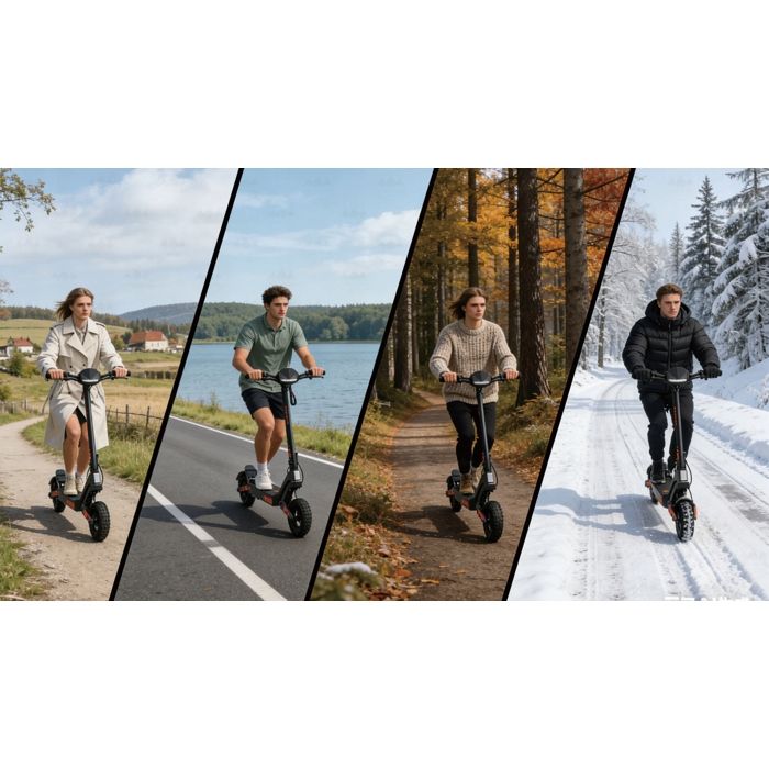 KuKirin T3 Trottinette électrique pliable tout-terrain 1000W 48V 15.6Ah vitesse 45km/h autonomie 58km - Sport