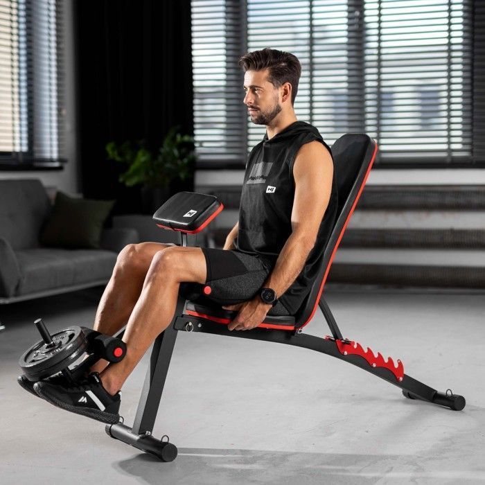 INNSTAR Bande De Resistance De Musculation Réglable Pour L'entraînement, Portable Elastique Musculation Pour La Maison, L'entraînement, La Salle De Sport -Bench Press Resistance Band (Bleu-48KG