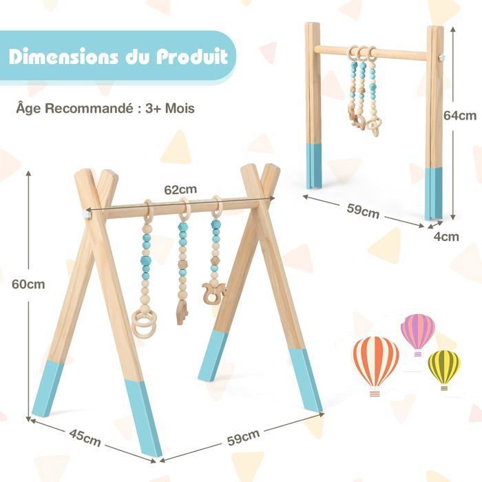 Portique d'Eveil en Bois pour Bébé Fraterculini | Mes Jouets en Bois