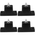 Supports de Montage - PZCC - Lot de 4 - Caoutchouc - Réduction des Vibrations - Imperméable