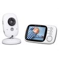 Bébé Moniteur, Baby Monitor 3.2" Écran LCD Couleur 2.4 GHz Vidéo Numérique Babyphone Sécurité pour Baby + Surveillance de la Temp-0