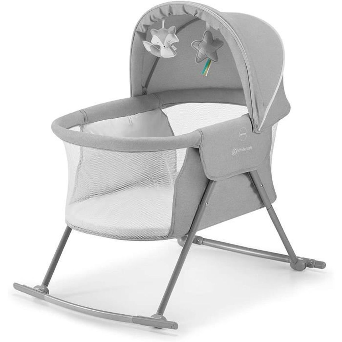 Kinderkraft Berceau Bebe Lovi 3 En 1 Lit De Voyage De 0 A 9 Kg Gris Achat Vente Berceau Et Support Prolongation Soldes Cdiscount