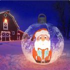 YIBUJIAZU Illuminez les boules de Noël gonflables en PVC du Père Noël, boules gonflables géantes de 24 pouces, décorations de cour décorées 1