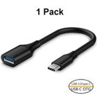 STRAßE TECH Accessoires Téléphone,Câble OTG USB 3.0 femelle vers Type c mâle,adaptateur de données,noir,pour - Type 1 Pcs OTG Usb Type-c