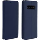 Housse pour Samsung Galaxy S10 Étui Folio Portefeuille Fonction Support - bleu nuit - AVIZAR - Cuir - Mixte