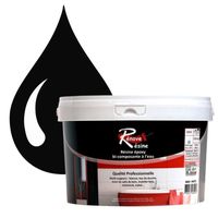 Peinture Résine  0.5L - Multisupport RAL 9005 - Noir foncé - Faïence, Carrelage, Douche, Baignoire - Kit d'application