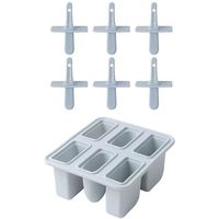 Moules à glace en silicone - 6 moules à glace réutilisables - Idées de bricolage en forme de champignon avec bâtonnets