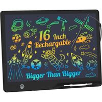 16" Tablette d'écriture LCD Colorée Planche à Dessin Graphique Serrure à clé Écriture Manuscrite Enfants Jouets Cadeaux Enfants