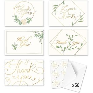 FAIRE-PART - INVITATION Lot de 50 Cartes de Remerciement avec Enveloppes e