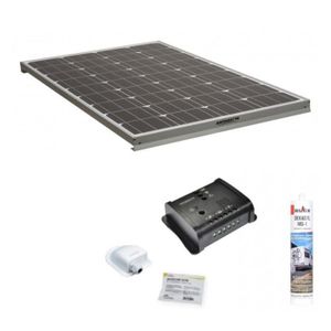 KIT PHOTOVOLTAIQUE Pack ANTARION Panneau solaire 140W camping car + kit de pose solaire avec régulateur de charge MPPT 