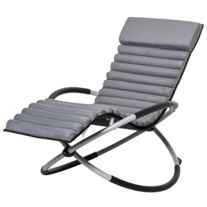 CHAISE LONGUE Chaise longue pliable design AMBER grise - MYCOCOO