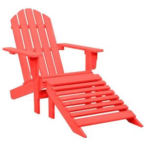 FAUTEUIL JARDIN  Chaise de jardin Adirondack NEUF& - Rouge - Bois d
