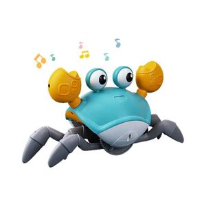 POUPON Poupon MGD13 Baby Crawling Toy Induction Crawling Crab Toys With Music And Lights Baby Interactive Toys Electronic Pet Crab Crawling