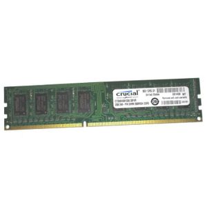 MÉMOIRE RAM 2Go RAM DDR3 PC3-10600U Crucial CT25664BA1339.C8FK