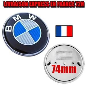INSIGNE MARQUE AUTO BMW - Logo de capot / coffre - 74mm Fibre de carbo