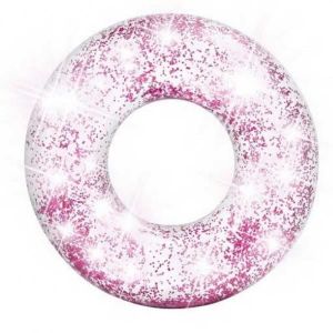 JEUX DE PISCINE Bouée tube Glitter - Rose pailleté de Intex