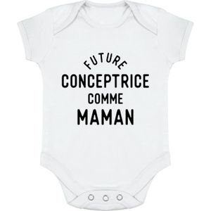 BODY body bébé | Cadeau imprimé en France | 100% coton | Future conceptrice comme maman