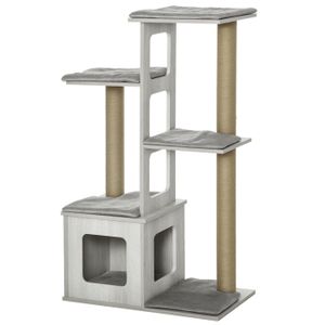 Arbre A Chat En Bois Gris Cdiscount