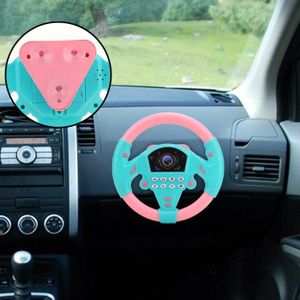 COUVRE-VOLANT LAM-Outil de volant de voiture Volant de Copilote avec Musique Jouet Intelligent Éducatif pour Bébé Enfants (Rose Bleu)