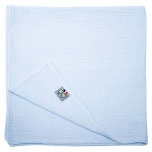 INSERT - LANGE TISSU Lange en gaze de coton - SEVIRA KIDS - Jeanne Bleu - Douceur et délicatesse - Lavable et réutilisable - 60x60 cm
