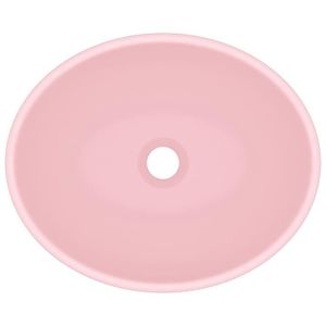 LAVABO - VASQUE Lavabo ovale en céramique de luxe - VINGVO - Rose 