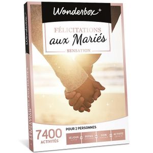 COFFRET THÉMATIQUE Wonderbox - Coffret Cadeau - Félicitations Aux Mariés Sensation - 1 Activité Sensationnelle À Vivre À Deux