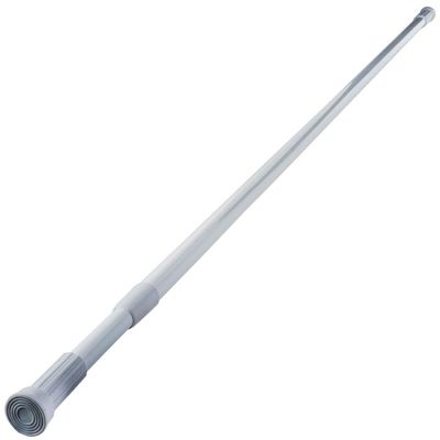 WENKO Barre D'Angle Universelle Noire - Tringle Rideau De Douche Style Industriel En Aluminium - 2x2 Cm