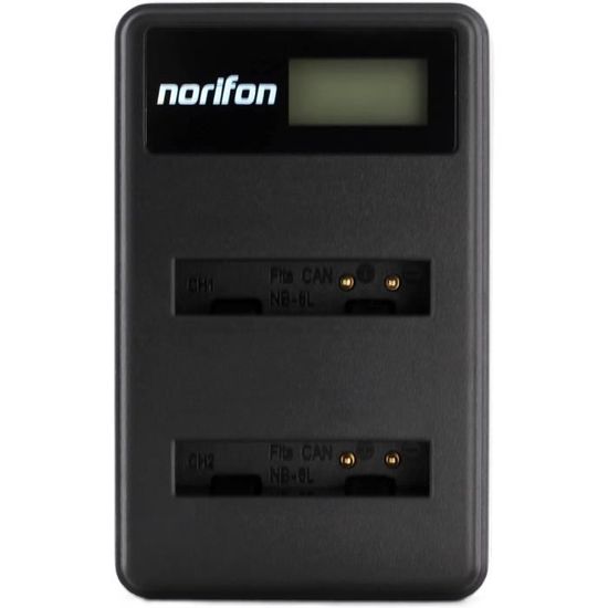 Durapro 2 batterie NB-6L NB-6LH + caricatore USB LCD per fotocamere Canon Powershot SX500 IS, SX710 HS, SX520 HS, SX530 HS, SX510 HS, S120, SX700 HS, SX610 HS, SX600 HS, D30 e