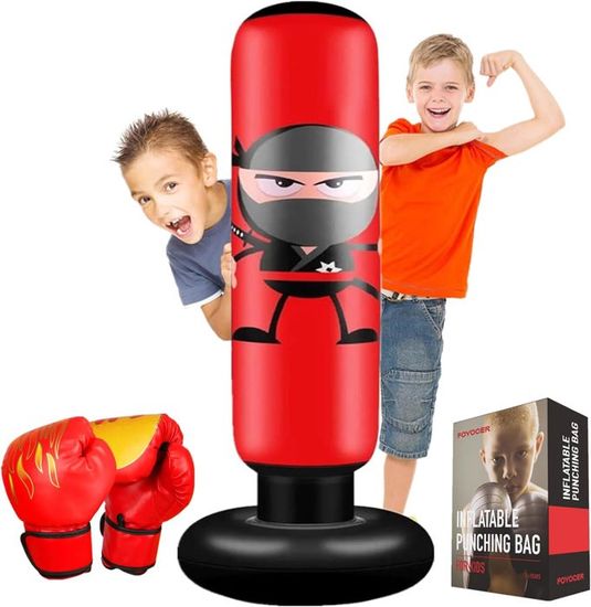 Hapivida Gants De Boxe En Cuir PU Pour Enfants – Sac De Frappe MMA, Entraînement 2-11 Ans, Garçons Et Filles