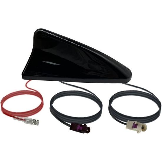 Antenne Aileron De Requin Universelle Pour Voiture - Améliore Le Signal FM/AM Et Donne Un Look Sportif Noir