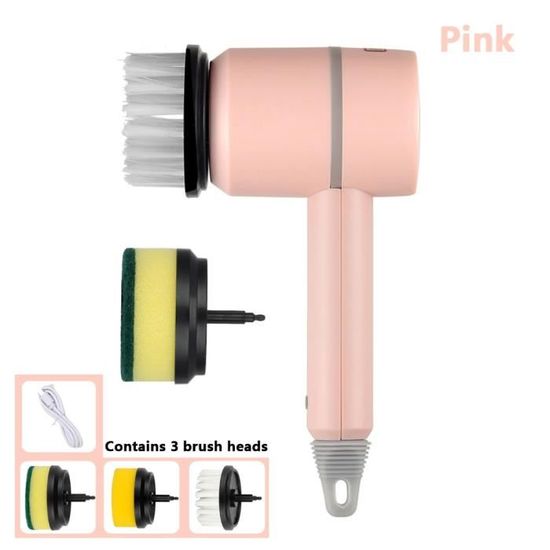 Brosse électrique Pour Grill Sans Fil - Rechargeable USB, 5 Têtes, étanche, Nettoyage Facile
