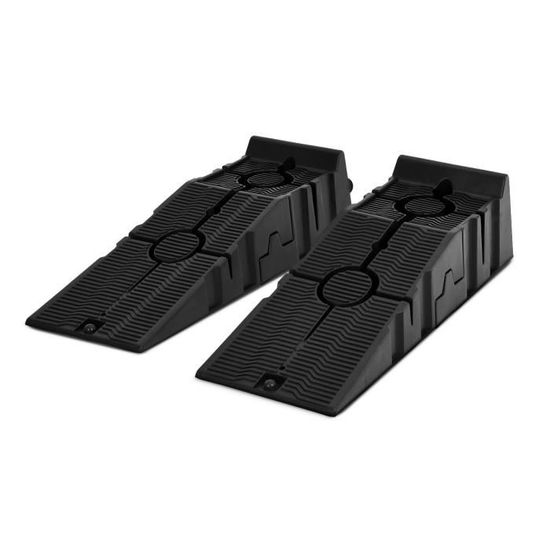 Lot De 2 Rampes D'accès En Plastique Haute Résistance - 3000 Kg