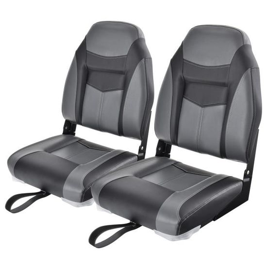Siège De Kayak Pliable – Aluminium – Coussin Portable – Rafting, Pêche – Gris/noir