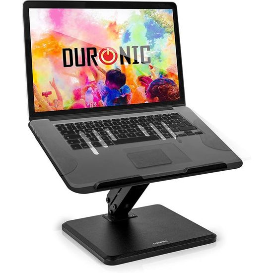 Support Ordinateur Portable Duronic DML121 - Réglable 6 Articulations - Compatible 16" MacBook Tablette