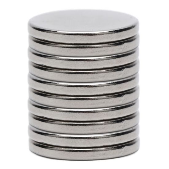 Lot De 10 Aimants Néodyme N52 - Cylindre 10 X 5 Mm, Ultra Puissants - Neuf