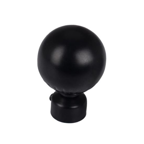 Embouts Décoratifs Pour Tringle à Rideau – 28mm Finition Noire Mate, Lot De 2, Style Moderne Pour Salon Et Chambre