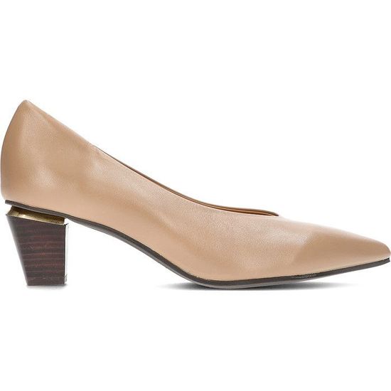 Escarpins Pedro Miralles En Cuir Beige - Taille 38.5 - Talons Hauts 7cm+ - État Très Bon