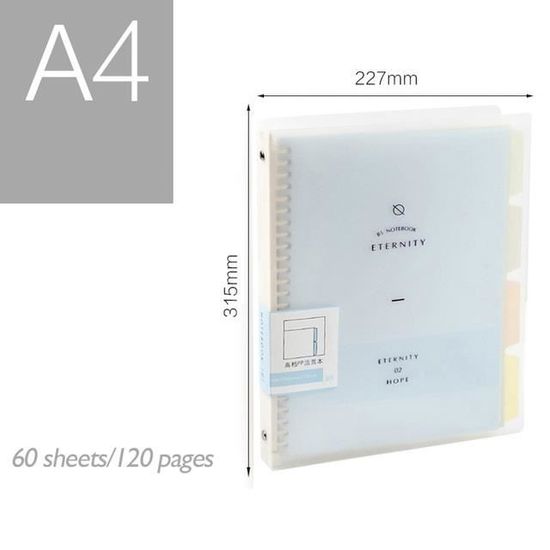 Carnet De Notes A4 à Spirale RETTACY – 300 Pages (150 Feuilles) 100 G/m² – Couverture Rigide PVC à Pois – Noir