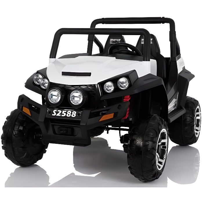 Grand 4x4 Buggy - 2 places - Blanc - 4 mmoteurs 12V 45W