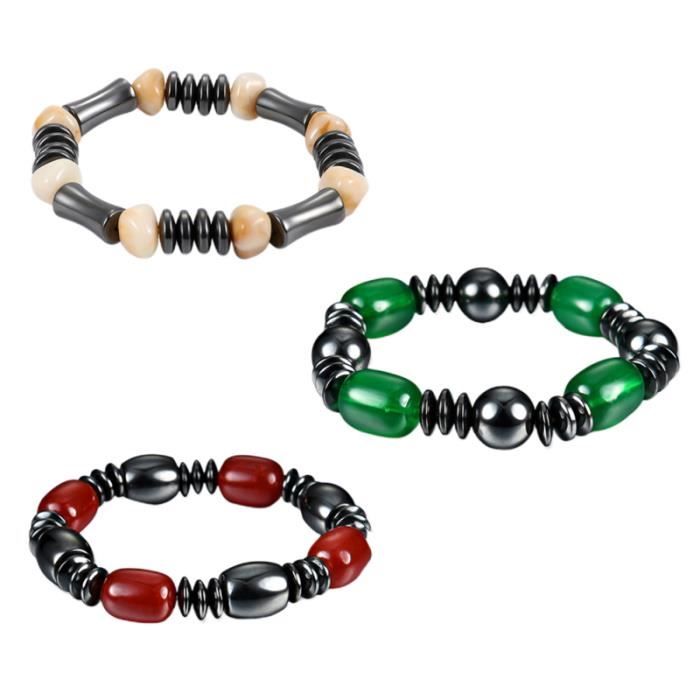 3pcs cheville perles chaîne de irrégulière magnétique pour une utilisation quotidienne à la plage BRACELET - GOURMETTE - RING
