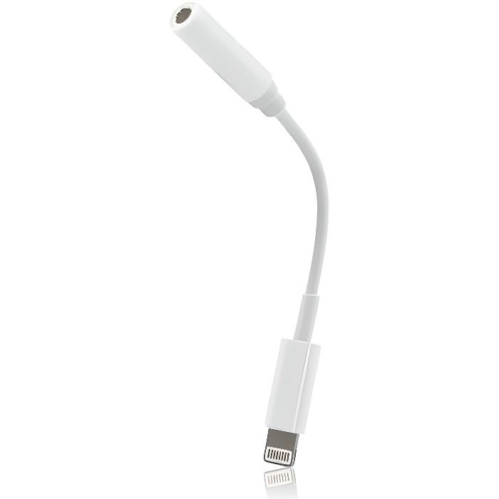 Adaptateur pour embout Lightning vers prise Jack 3,5mm Blanc WILM1597